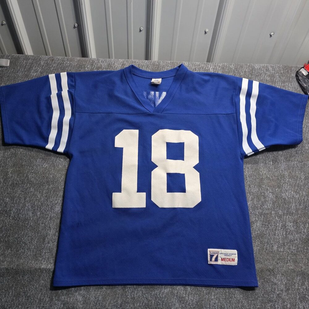 VTG Logo 7 Peyton Manning #18 Colts Jersey Men’s M Made in USA NFL